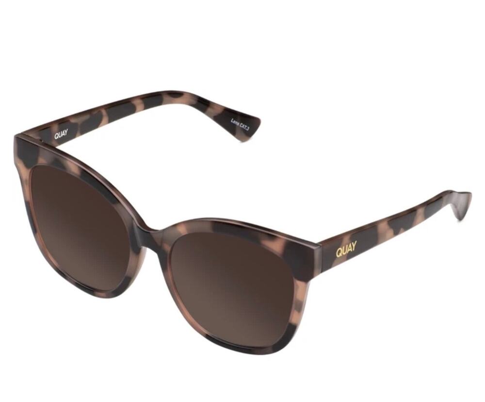 Quay Australia IT'S MY WAY Sunglasses Milky Tortoise Smoke Gradient Cat Eye